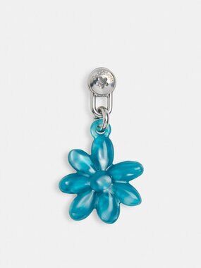 COACH Coachtopia Blue Flower Bag Charm NEW WITH TAGS